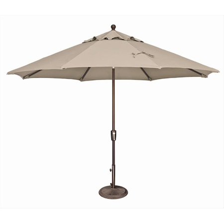 Gan Eden 11 ft. Catalina Octagon Push Button Tilt Market Umbrella Beige GA2650453